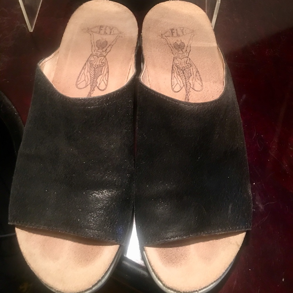 FLY London leather mules